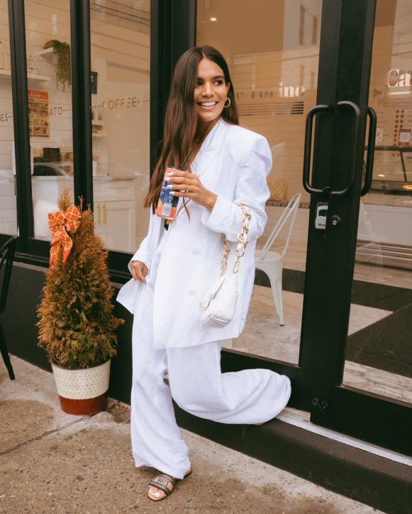Steve Madden agotador mujer pantalón isabela 4DZJ632 blanco