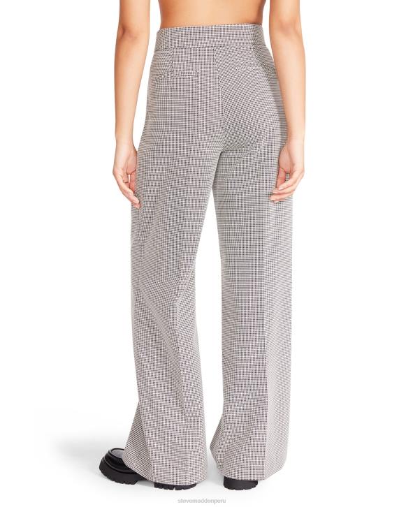 Steve Madden agotador mujer pantalón isabella a cuadros 4DZJ689 negro