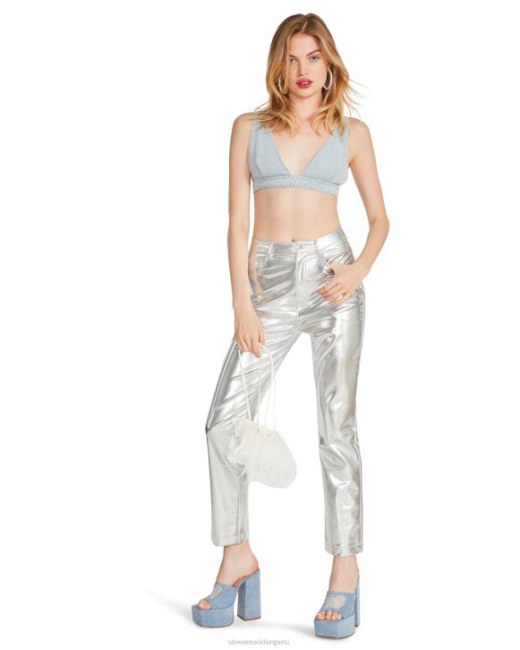 Steve Madden agotador mujer pantalón josie 4DZJ682 plata