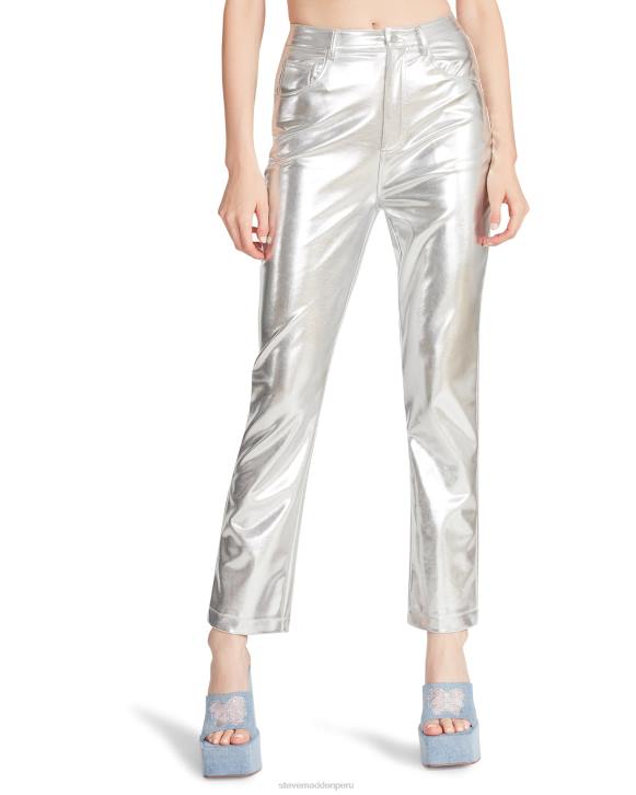Steve Madden agotador mujer pantalón josie 4DZJ682 plata