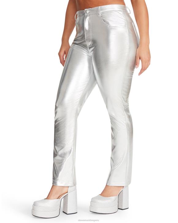 Steve Madden agotador mujer pantalón josie 4DZJ682 plata