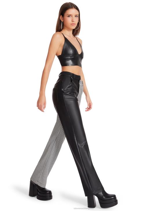 Steve Madden agotador mujer pantalón mackenzie de pata de gallo 4DZJ685 blanco