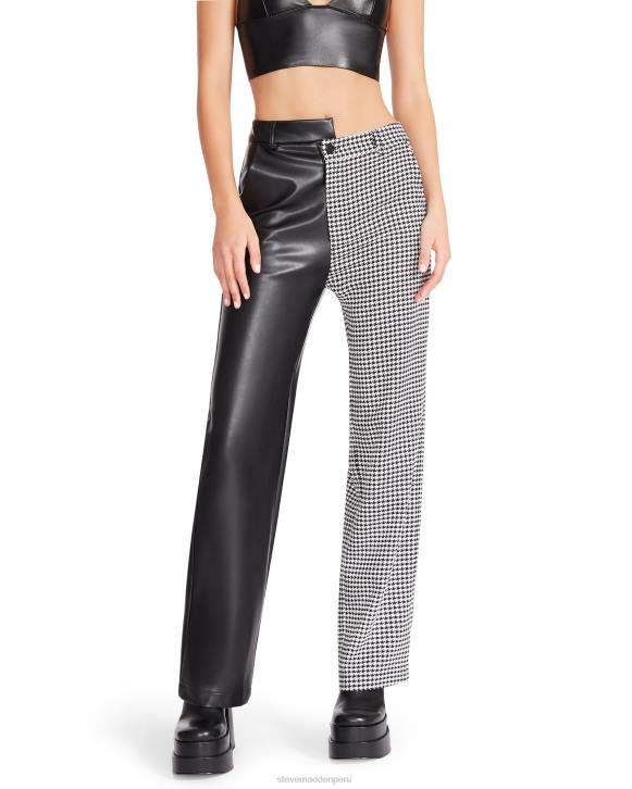 Steve Madden agotador mujer pantalón mackenzie de pata de gallo 4DZJ685 blanco