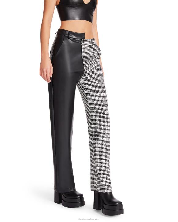 Steve Madden agotador mujer pantalón mackenzie de pata de gallo 4DZJ685 blanco