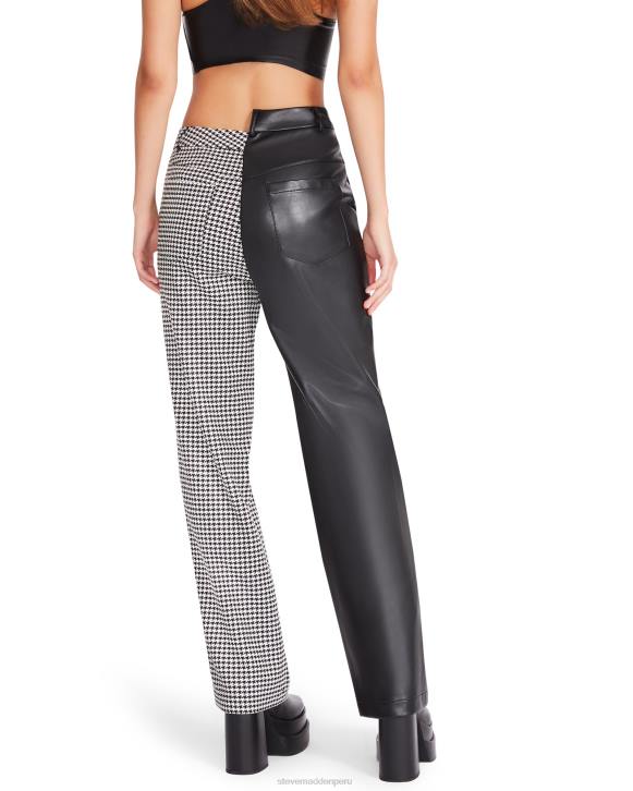 Steve Madden agotador mujer pantalón mackenzie de pata de gallo 4DZJ685 blanco