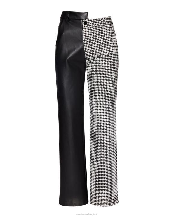 Steve Madden agotador mujer pantalón mackenzie de pata de gallo 4DZJ685 blanco