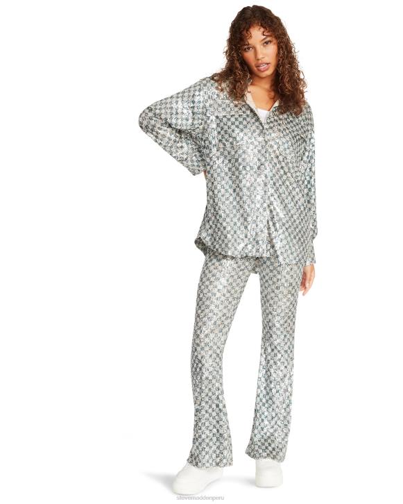 Steve Madden agotador mujer pantalón shae 4DZJ683 plata