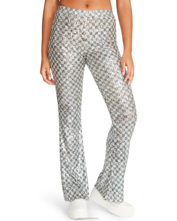 Steve Madden agotador mujer pantalón shae 4DZJ683 plata