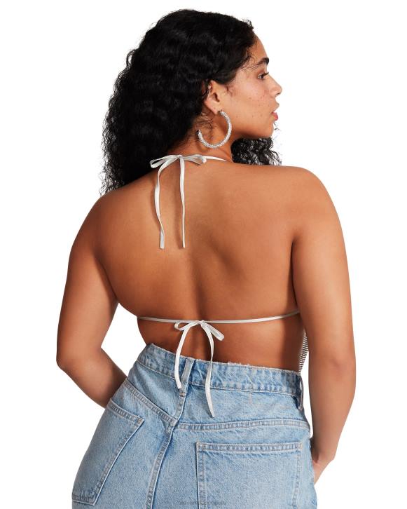 Steve Madden agotador mujer apenas hay cabestro de diamantes de imitación 4DZJ740 plata