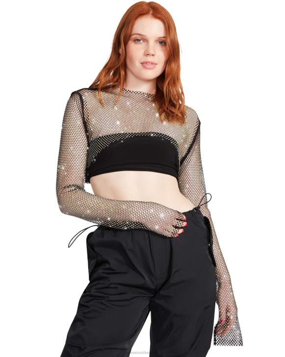 Steve Madden agotador mujer bolero de malla con diamantes de imitación 4DZJ751 negro
