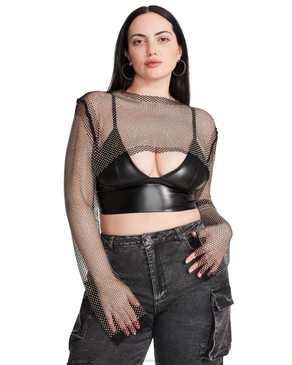 Steve Madden agotador mujer bolero de malla con diamantes de imitación 4DZJ751 negro