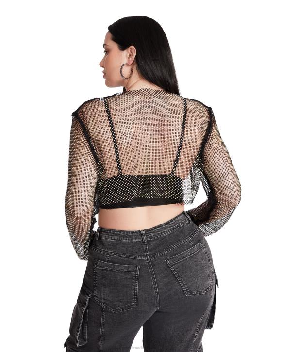 Steve Madden agotador mujer bolero de malla con diamantes de imitación 4DZJ751 negro