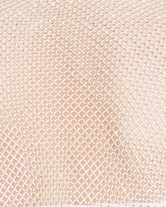 Steve Madden agotador mujer bolero de malla con diamantes de imitación 4DZJ765 blanco