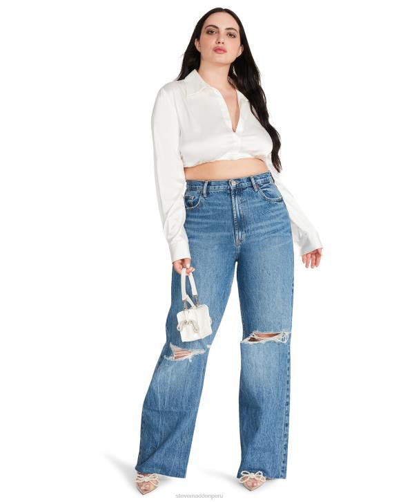 Steve Madden agotador mujer casandra superior 4DZJ784 blanco