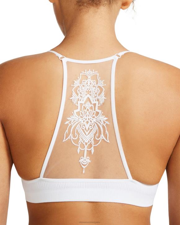 Steve Madden agotador mujer el bralette de malla ella 4DZJ745 blanco