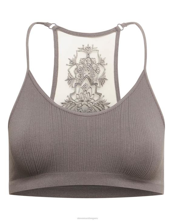 Steve Madden agotador mujer el bralette de malla ella 4DZJ799 gris