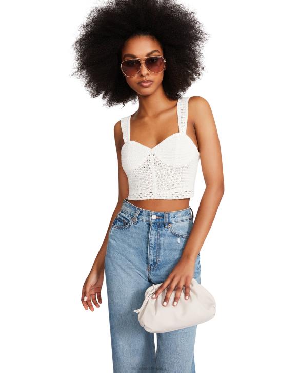 Steve Madden agotador mujer lorena superior 4DZJ742 blanco