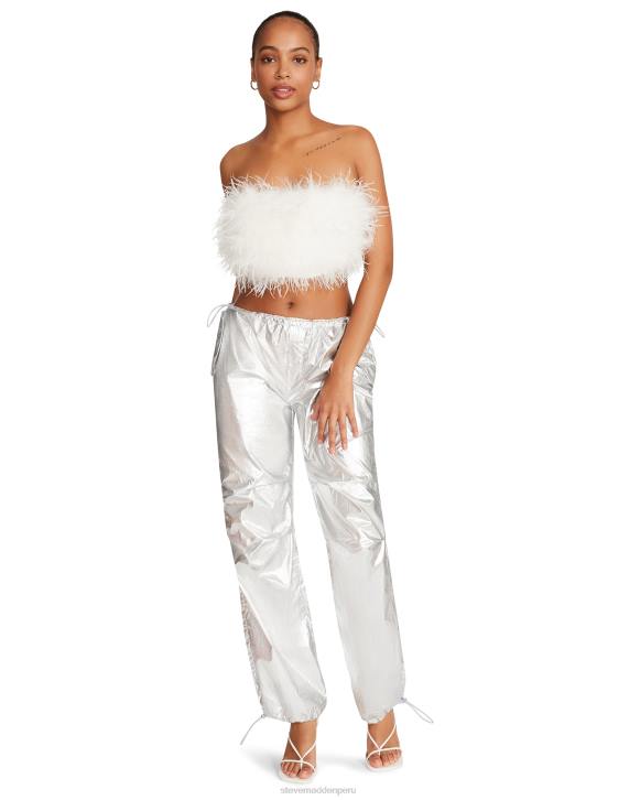 Steve Madden agotador mujer nessa superior 4DZJ748 blanco