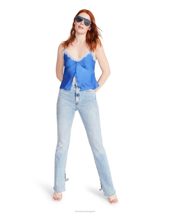 Steve Madden agotador mujer parte superior de ceniza 4DZJ764 azul