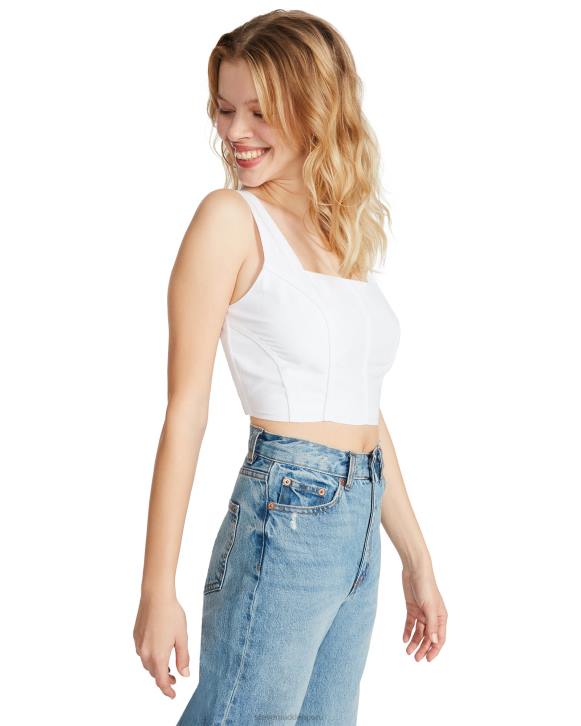 Steve Madden agotador mujer parte superior de mujer 4DZJ761 blanco