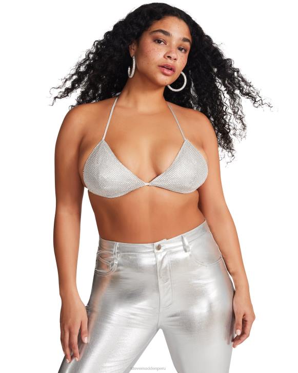 Steve Madden agotador mujer top de bikini con diamantes de imitación 4DZJ758 pedrería