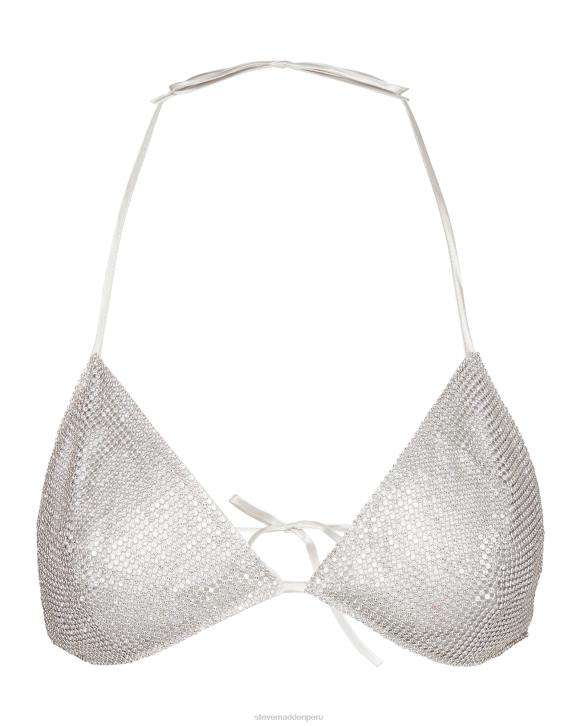 Steve Madden agotador mujer top de bikini con diamantes de imitación 4DZJ758 pedrería