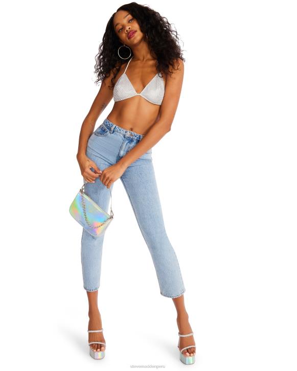 Steve Madden agotador mujer top de bikini con diamantes de imitación 4DZJ758 pedrería