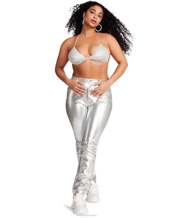 Steve Madden agotador mujer top de bikini con diamantes de imitación 4DZJ758 pedrería