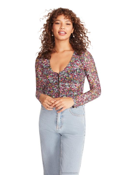 Steve Madden agotador mujer top floral luna 4DZJ791 rosa