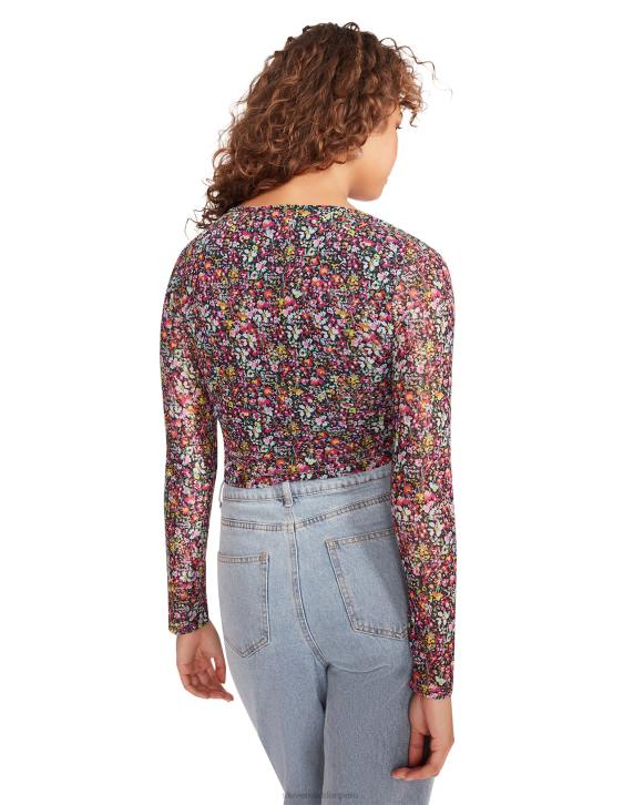 Steve Madden agotador mujer top floral luna 4DZJ791 rosa