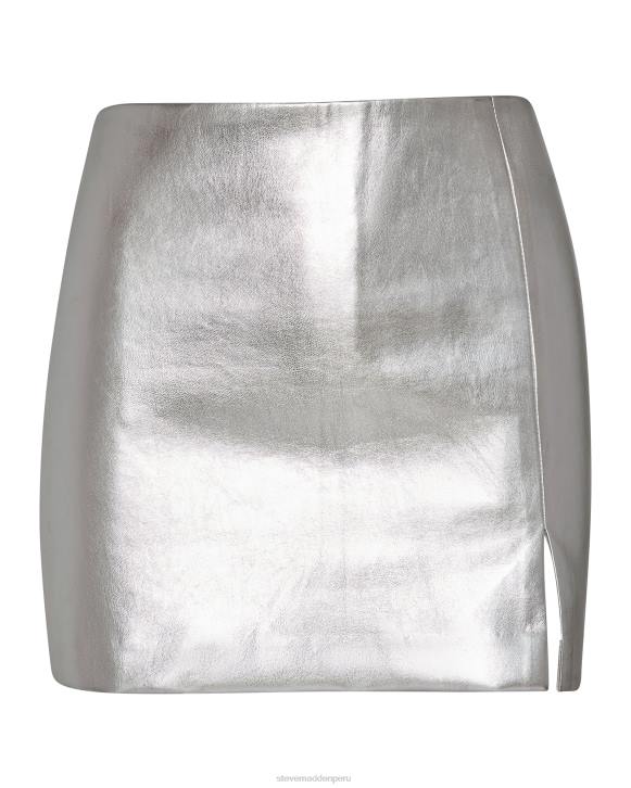 Steve Madden agotador mujer falda pantalón cam metalizada 4DZJ675 plata