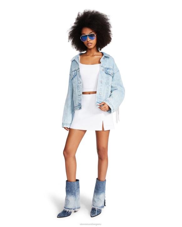 Steve Madden agotador mujer falda pantalón de cámara 4DZJ672 blanco