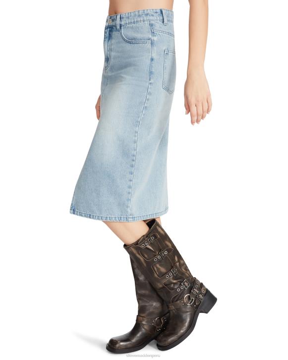 Steve Madden agotador mujer falda vaquera ivonne 4DZJ673 tela de mezclilla