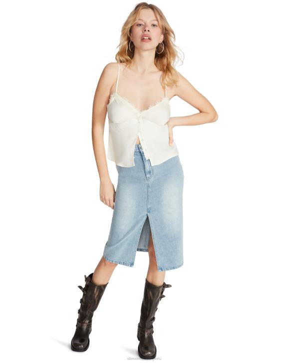Steve Madden agotador mujer falda vaquera ivonne 4DZJ673 tela de mezclilla
