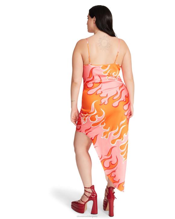 Steve Madden agotador mujer vestido aurora 4DZJ724 rosa multicolor