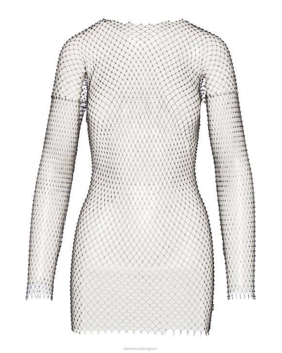 Steve Madden agotador mujer vestido corto de malla con strass 4DZJ709 negro
