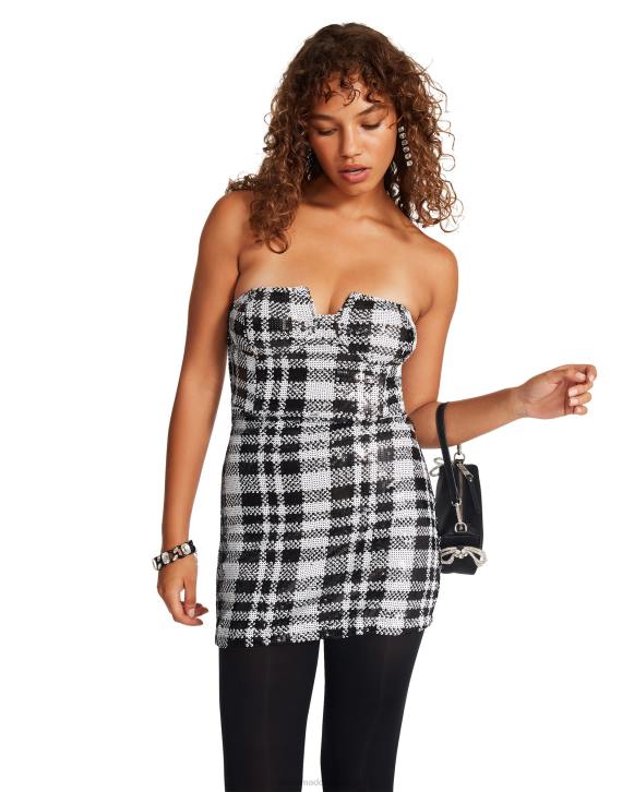 Steve Madden agotador mujer vestido reta 4DZJ729 blanco negro