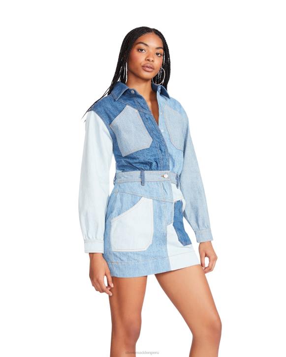 Steve Madden agotador mujer vestido ryleigh 4DZJ734 tela de mezclilla