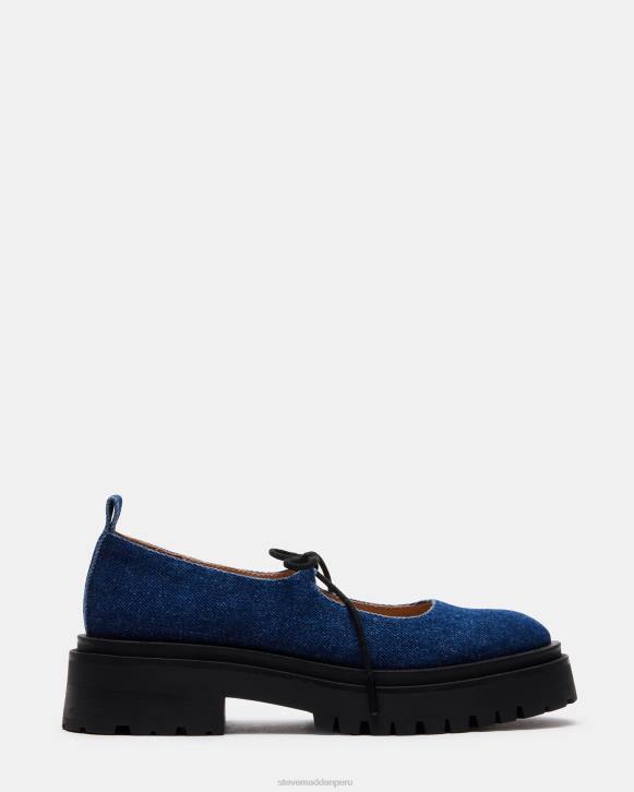 Steve Madden calzado mujer aterrizar 4DZJ524 tela de mezclilla