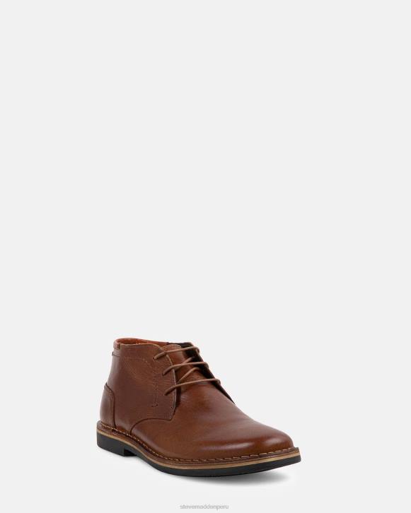 Steve Madden calzado hombres escuchar 4DZJ928 cuero coñac