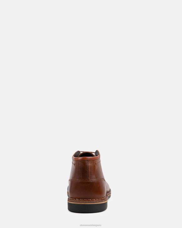 Steve Madden calzado hombres escuchar 4DZJ928 cuero coñac