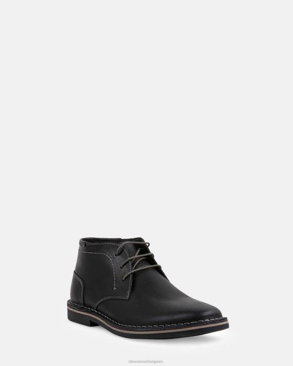 Steve Madden calzado hombres escuchar 4DZJ937 cuero negro