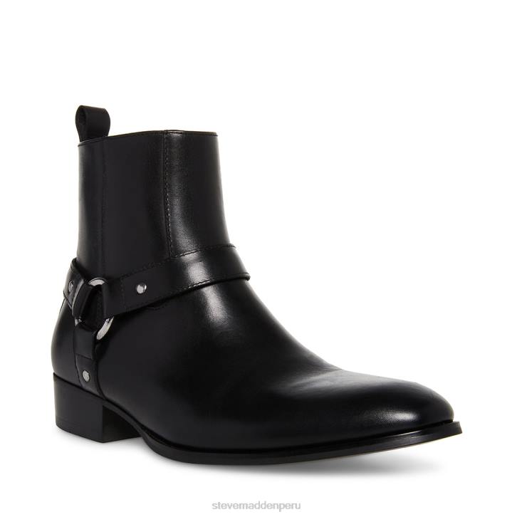 Steve Madden calzado hombres estrellarse 4DZJ932 cuero negro