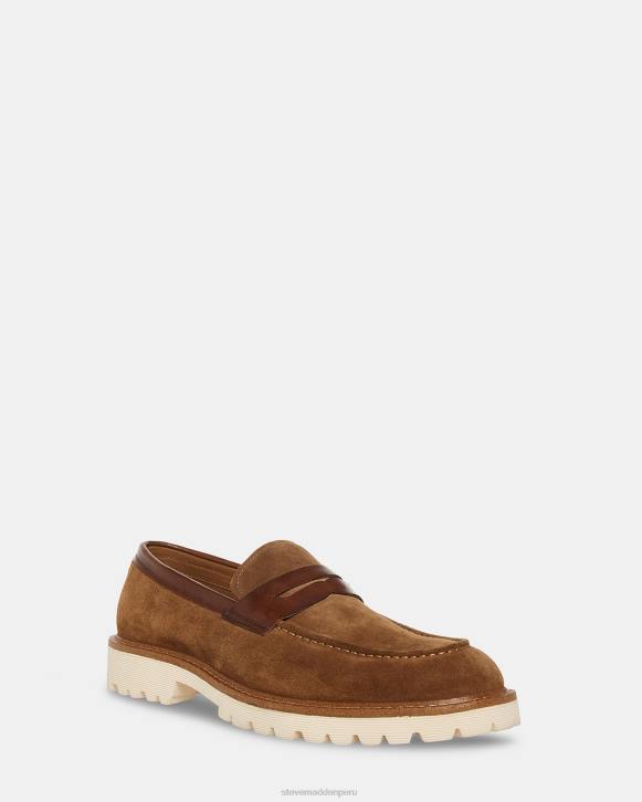 Steve Madden calzado hombres bentín 4DZJ1012 gamuza tabaco