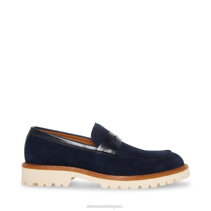 Steve Madden calzado hombres bentín 4DZJ1025 gamuza azul marino