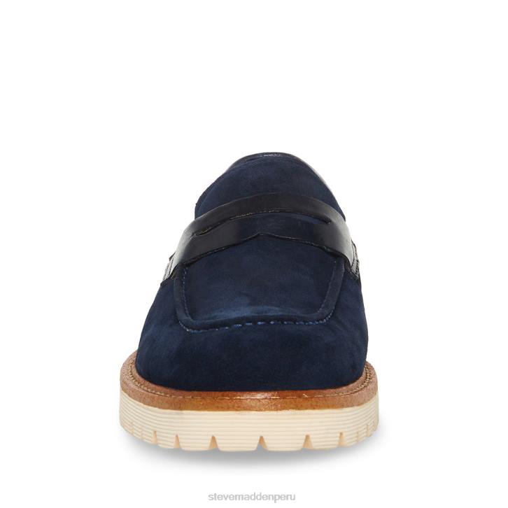 Steve Madden calzado hombres bentín 4DZJ1025 gamuza azul marino