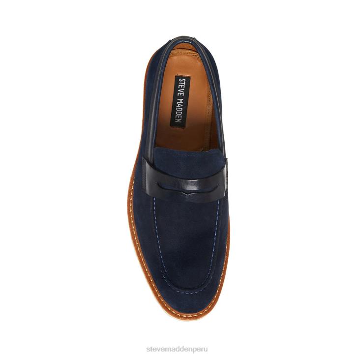 Steve Madden calzado hombres bentín 4DZJ1025 gamuza azul marino
