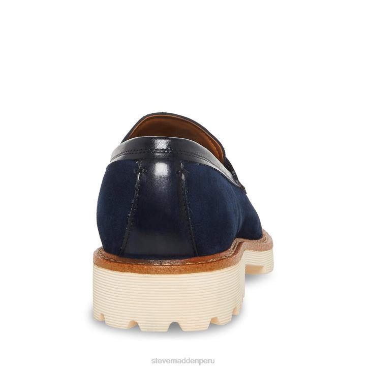Steve Madden calzado hombres bentín 4DZJ1025 gamuza azul marino