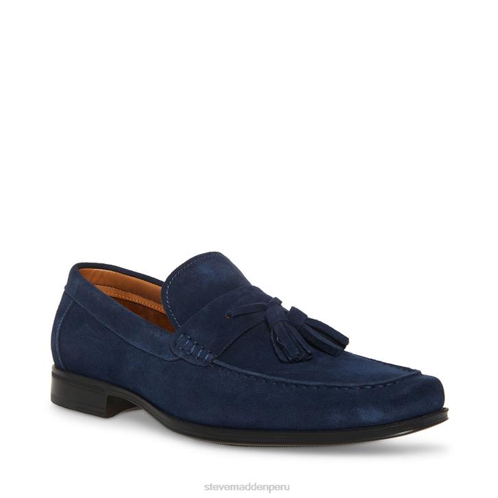 Steve Madden calzado hombres gollie 4DZJ1027 gamuza azul marino