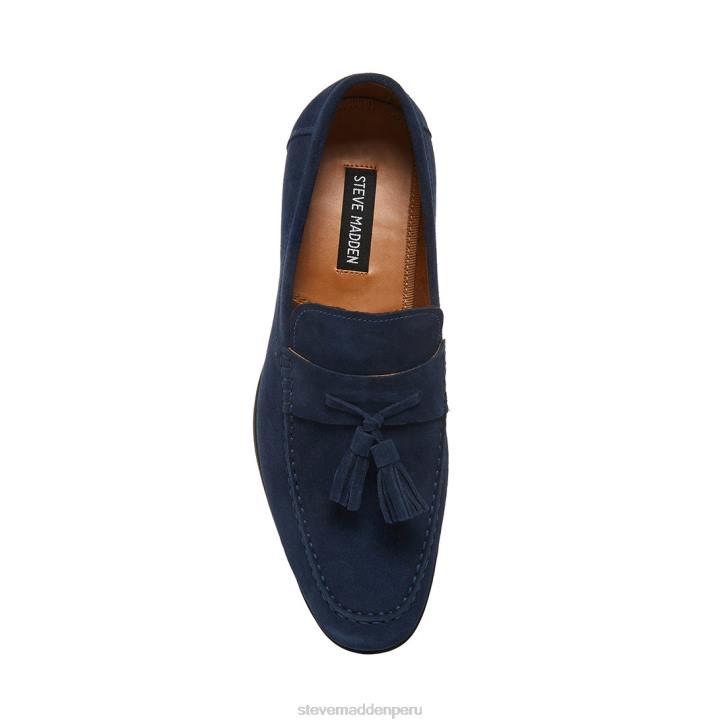 Steve Madden calzado hombres gollie 4DZJ1027 gamuza azul marino